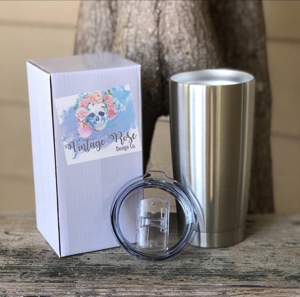 Be Kind Have Courage and Always Believe in a Little Magic Cinderella Tumbler - Vintage Rose Design Co. 