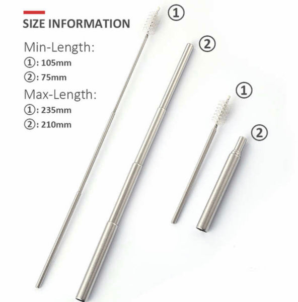 Portable Collapsible Stainless Steel Straw - COMING SOON - Vintage Rose Design Co.