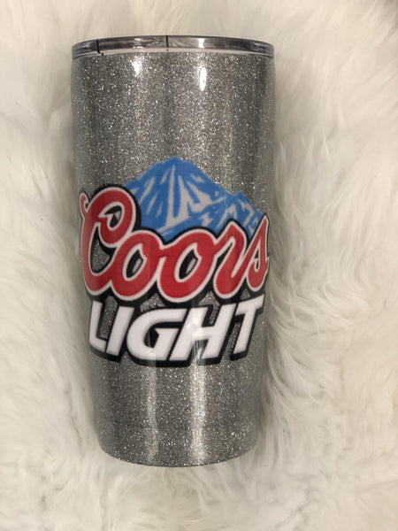 Coors Light Beer Tumbler - Vintage Rose Design Co.