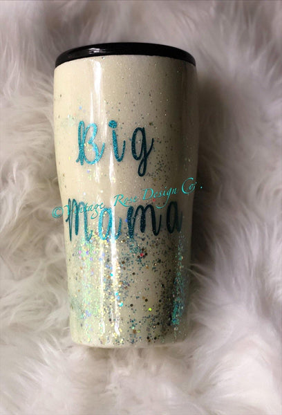 Skinny Girls are For Wimps Glitter Tumbler - Vintage Rose Design Co.