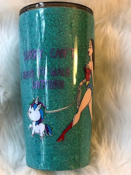 Wonder Woman Unicorn Tumbler - Vintage Rose Design Co.