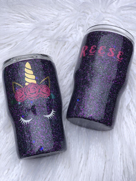 Glitter Unicorn Tumbler - Vintage Rose Design Co.