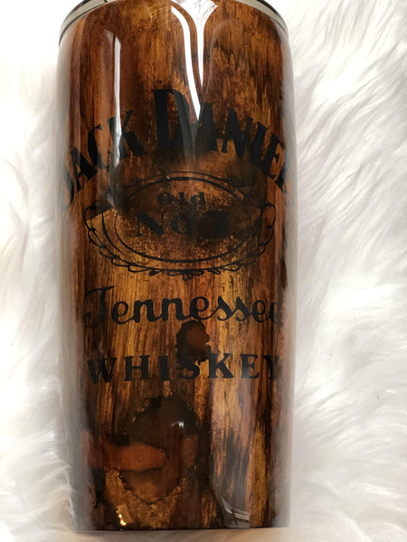 Woodgrain  Tumbler With Your Custom Design - Vintage Rose Design Co.
