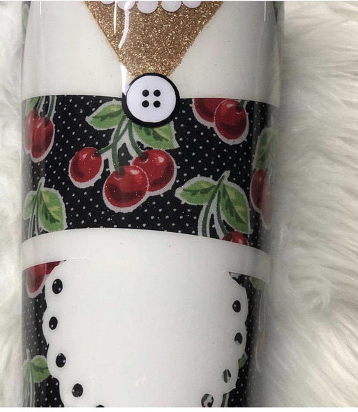 I Love Lucy/Cherry Dress Tumbler - Vintage Rose Design Co.