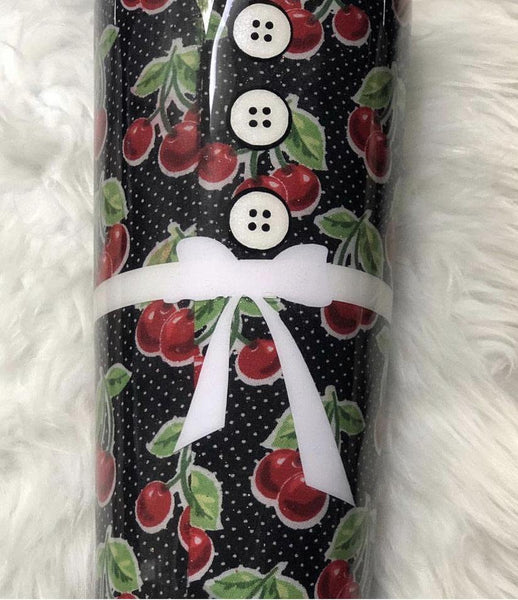 I Love Lucy/Cherry Dress Tumbler - Vintage Rose Design Co.