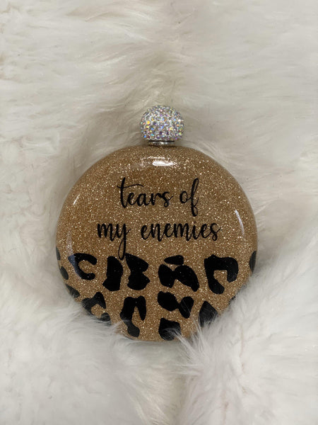 Leopard Bling Flask - Vintage Rose Design Co.