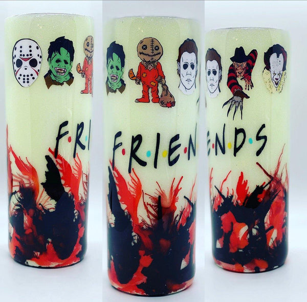 Halloween Squad Goals Tumbler Glow in the Dark - Vintage Rose Design Co.