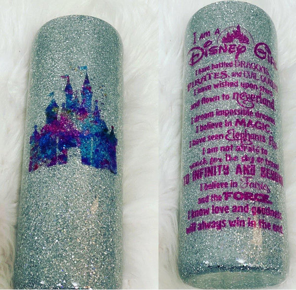 Disney Girl Glitter Tumbler - Vintage Rose Design Co.