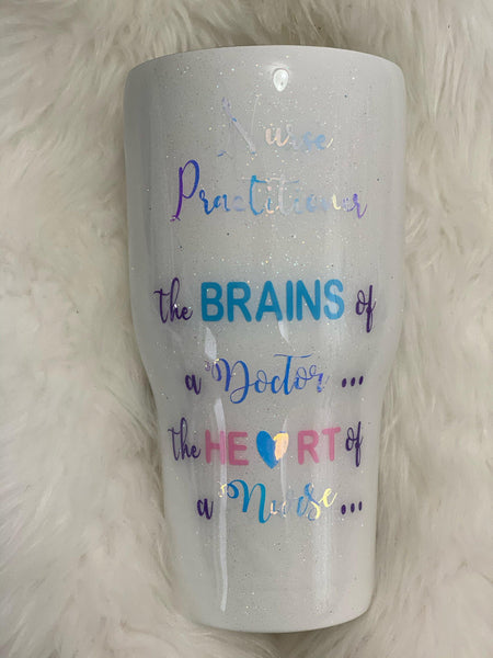 Lab Coat Glitter Tumbler - Vintage Rose Design Co.