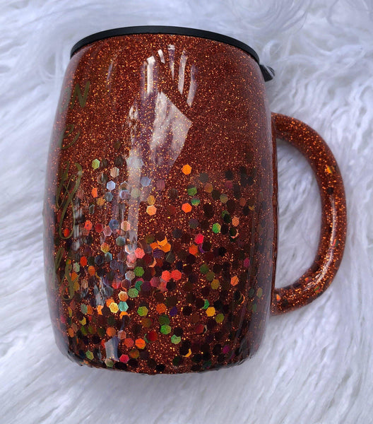 Coffee, Chaos, Cuss Words Tumbler - Vintage Rose Design Co.