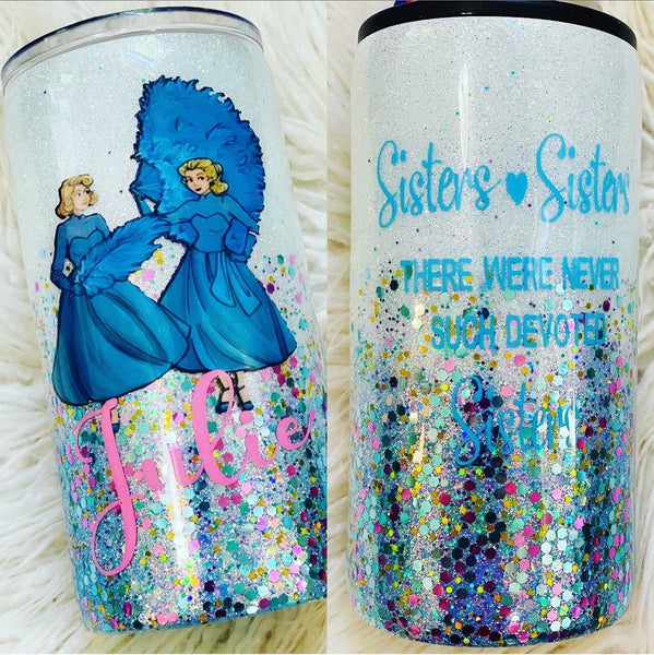 Sisters Sisters/White Christmas Tumbler - Vintage Rose Design Co.