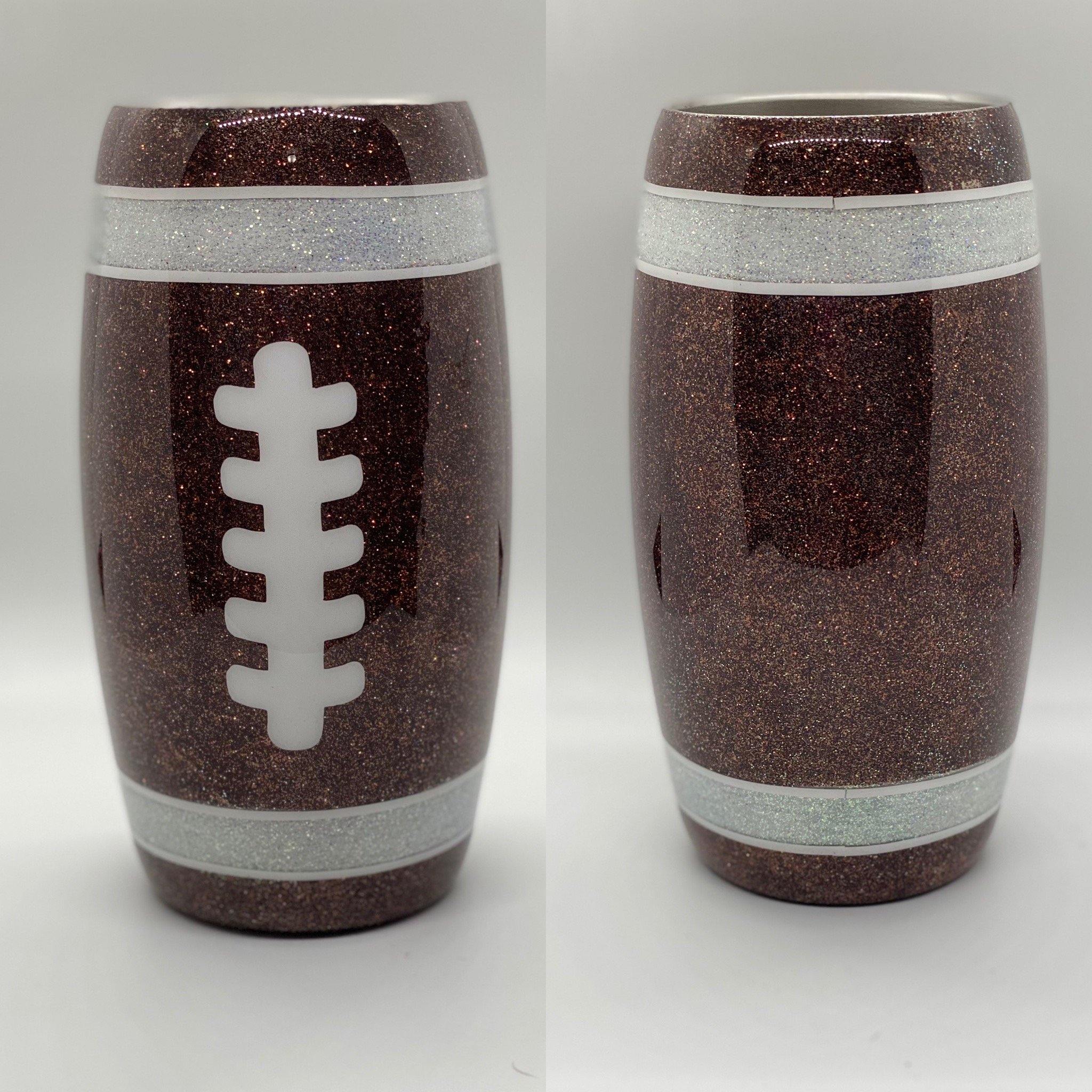 Glitter Football Tumbler – Vickie's Creation