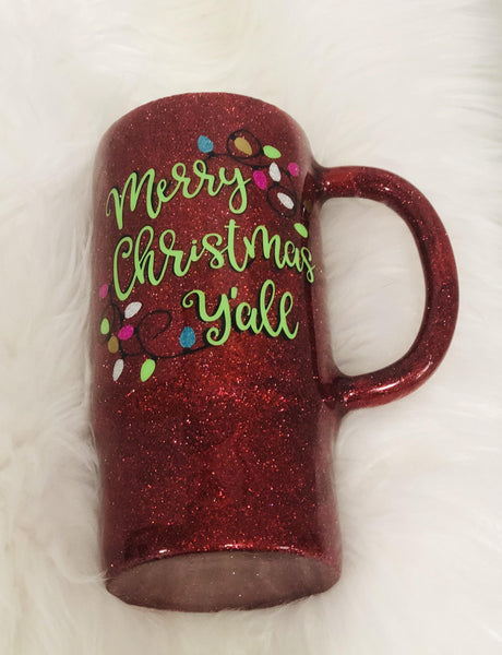 Merry Christmas Y'all Tumbler - Vintage Rose Design Co.