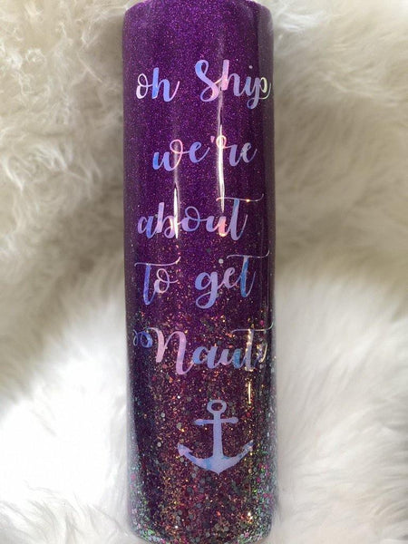 Oh Ship! It's about to get Nauti Tumbler - Vintage Rose Design Co.