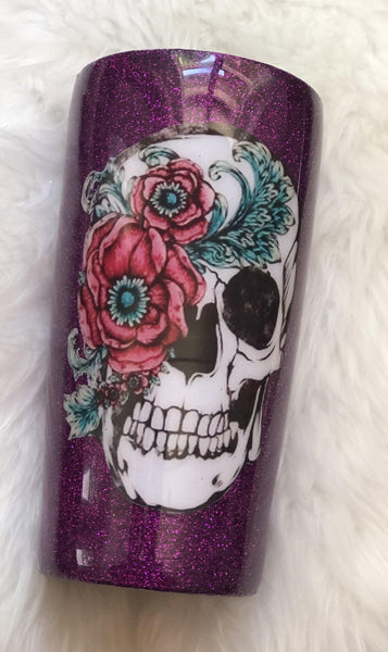 Sugar Skull/Tattoo Tumbler - Vintage Rose Design Co.