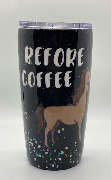 Before Coffee After Coffee Tumbler - Vintage Rose Design Co.