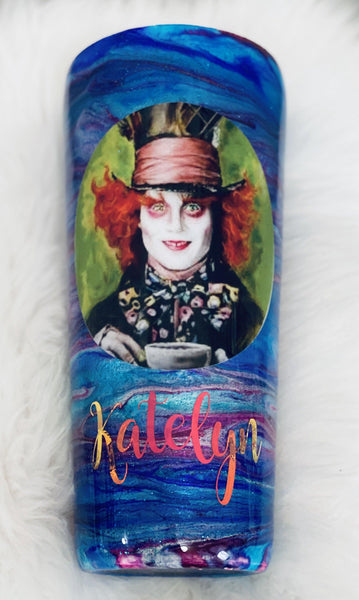 Tattooed Alice in Wonderland Ink Tumbler - Vintage Rose Design Co.