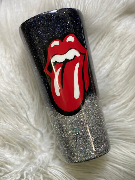 Ombre/Leopard Tongue Epoxy Tumbler