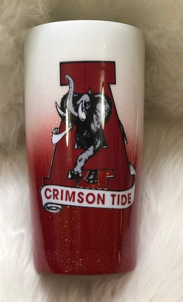 Alabama Glitter Tumbler - Vintage Rose Design Co.