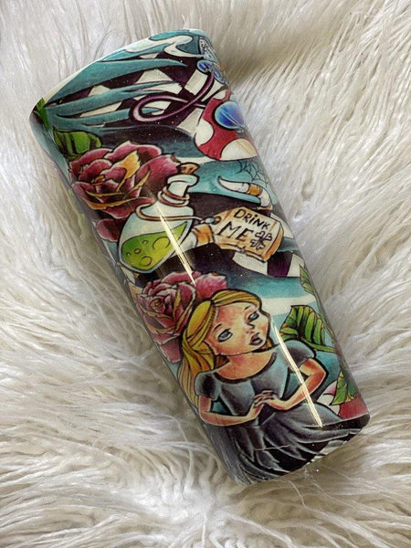Wonderland Tattoo Tumbler - Vintage Rose Design Co.