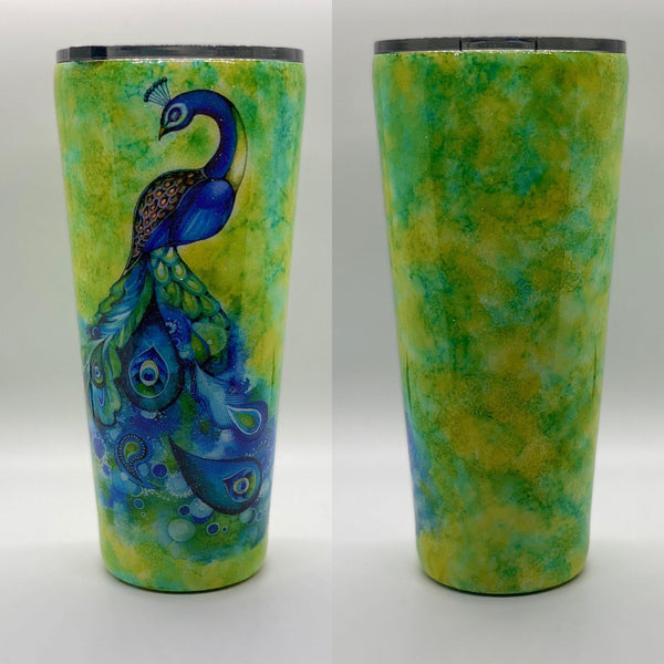Peacock Tumbler - Vintage Rose Design Co.