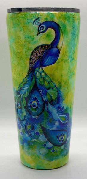Peacock Tumbler - Vintage Rose Design Co.