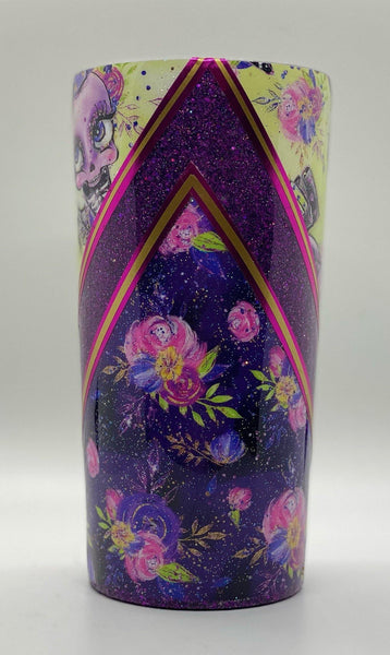 Ghoulish Girl Floral Tumbler - Vintage Rose Design Co.