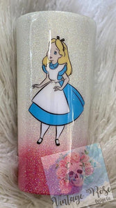 Alice in Wonderland Tumbler - Vintage Rose Design Co. 