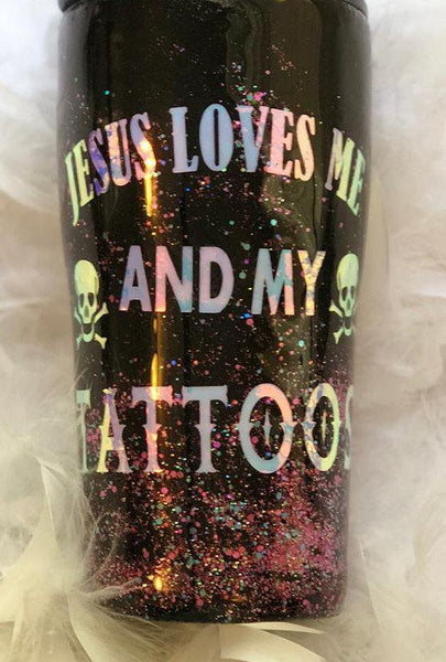 Sugar Skull/Tattoo Tumbler - Vintage Rose Design Co.
