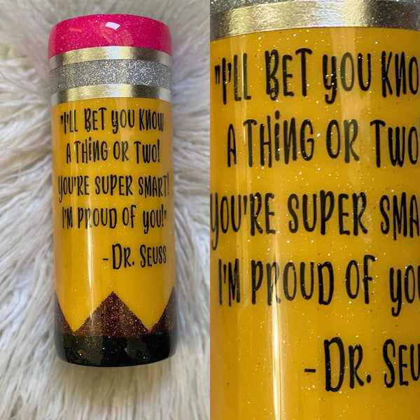 Pencil Teacher Tumbler - Vintage Rose Design Co.