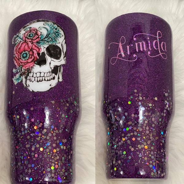 Sugar Skull/Tattoo Tumbler - Vintage Rose Design Co.