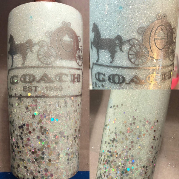 Cinderella COACH Tumbler - Vintage Rose Design Co.