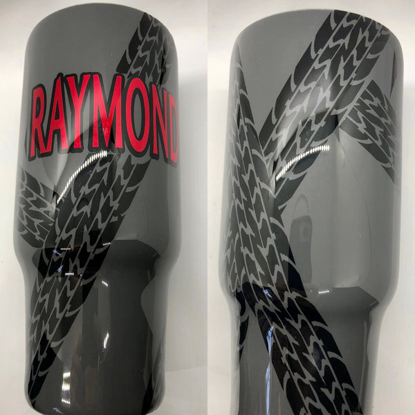 Car Tire Tracks Epoxy Tumbler