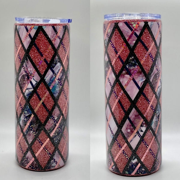 Argyle Glitter Epoxy Tumbler