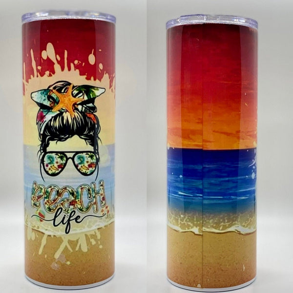 Beach Life Sublimation Tumbler