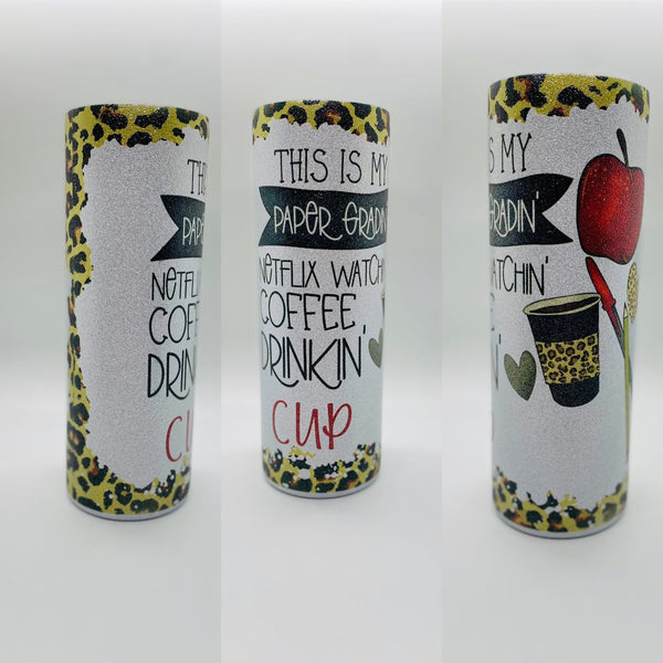 Paper Grading Teacher Sublimation Tumbler