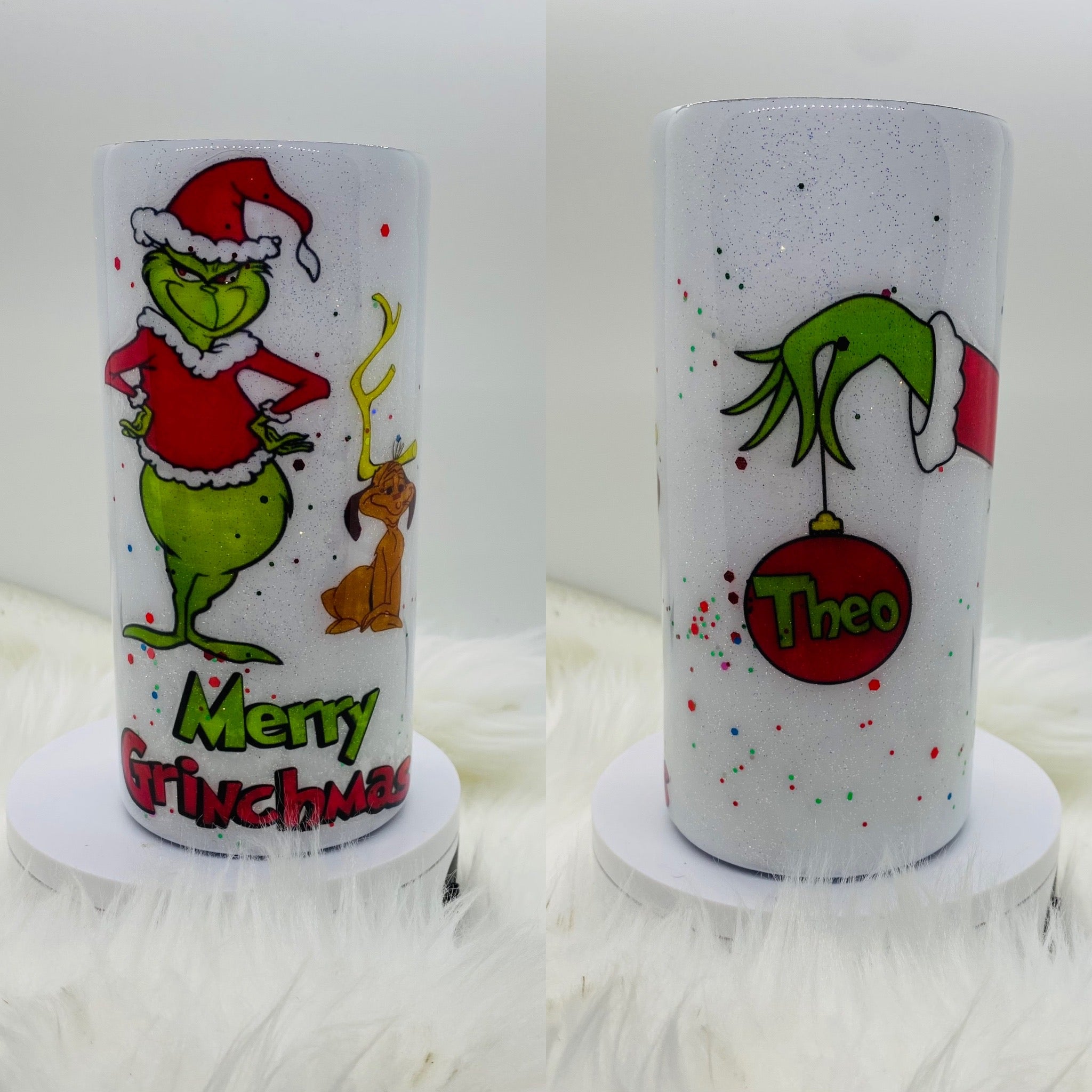 15 oz Resting Grinch Face Wine Tumbler