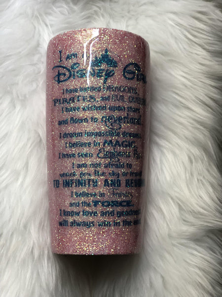 Disney Girl Glitter Tumbler - Vintage Rose Design Co. 