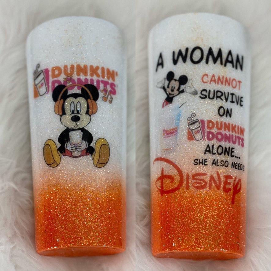Mickey and Dunkin Tumbler - Vintage Rose Design Co. 