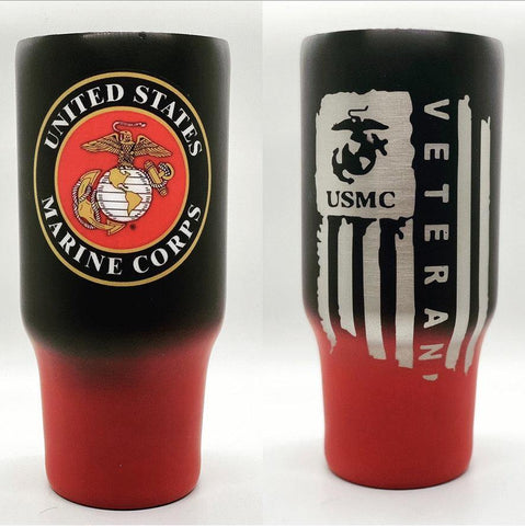 USMC Marine Corp. Tumbler - Vintage Rose Design Co. 