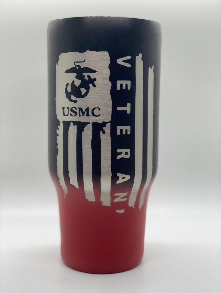 Marine Corps Plastic 16oz Travel Mug - Stars & Stripes, The Flag Store