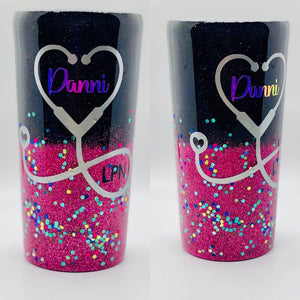 Nurse Glitter Epoxy Tumbler