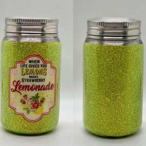 Strawberry Lemonade Glitter Epoxy Tumbler