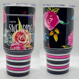 Maybe Cursing Will Help Floral Epoxy Tumbler
